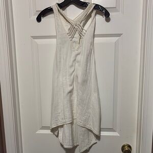 Free People Cream Halter Sundress Tank Top